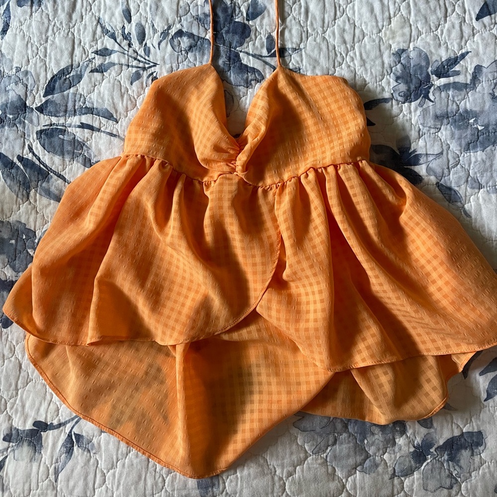 Urban Outfitters Orange Blouse - Picture 2 of 4